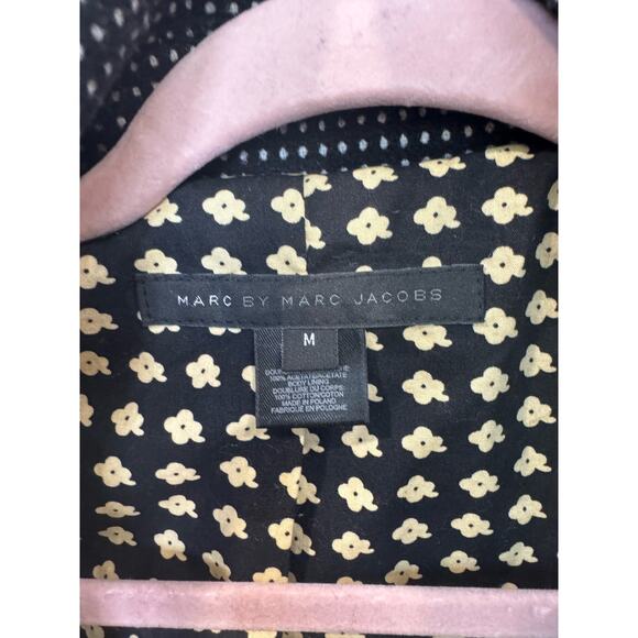 MARC JACOBS Peacoat Dark Grey Vintage Coat Size Medium - Picture 8 of 10